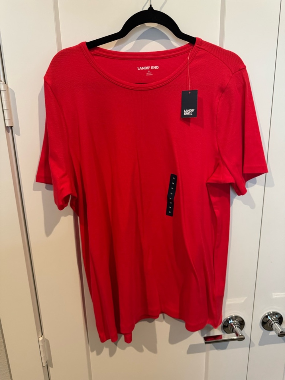 Lands' End Red Crew Neck T-Shirt